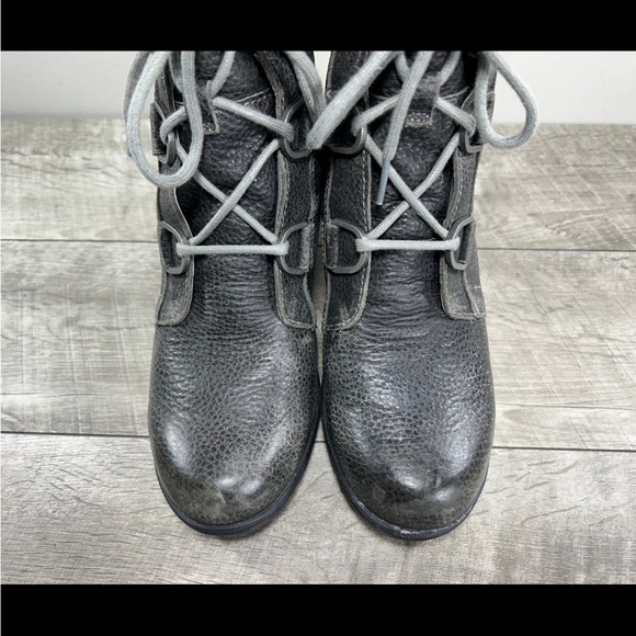 Sorel NL3491 Joan of Arctic Wedge II Women’s Gray Leather Booties Boots Size 8.5 - Picture 4 of 10